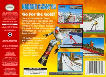 Nagano Winter Olympics '98 (USA) box cover back